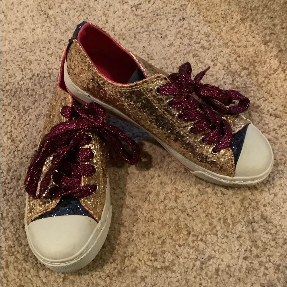 Sequin Gold & Navy shoes